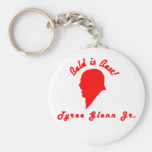 Bald is Best Red Logo Keychain
