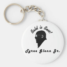 Bald is Best White Keychain