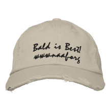 Bald is Best!, www.naaf.org Embroidered Hats
