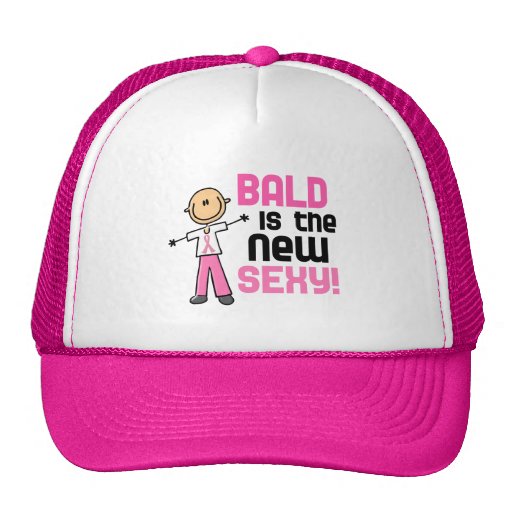Bald Is The New Sexy Breast Cancer Stick Figure Hats