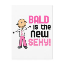 Bald Is The New Sexy Breast Cancer Stick Figure Post Cards