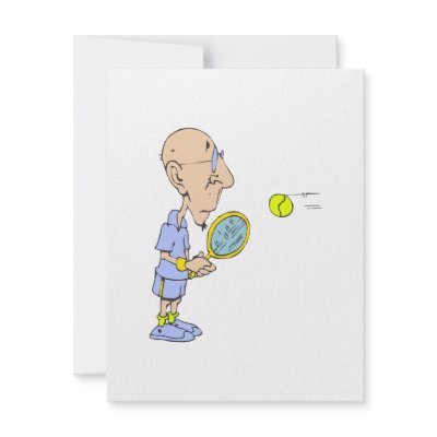 Bald Tennis Guy Invitations by shopaholicchick
