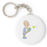 Bald Tennis Guy Key Chain