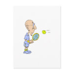 Bald Tennis Guy Postcard