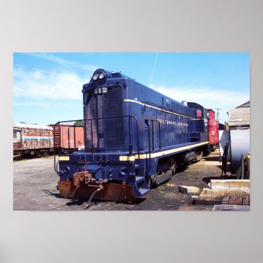 Baldwin B&O Locomotive 412 Poster | Zazzle