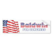 Baldwin for Congress Patriotic American Flag Bumper Sticker