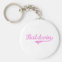 Baldwin Last Name Classic Style Key Chain