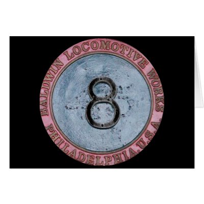 Baldwin Locomotive Company Builders Plate Card by stanrail