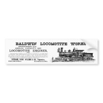 Baldwin Locomotive Company Established 1831 bumper stickers