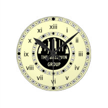 Baldwin Locomotive Works Logo Wall Clock