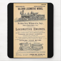 Baldwin Locomotive Works  Steam Locomotives Mouse Pad