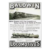 Baldwin Steam  Locomotive Works cards