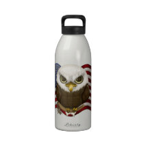 Baldwin The Cute Bald Eagle Water Bottle