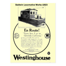 Baldwin-Westinghouse Locomotive 1923 Postcard