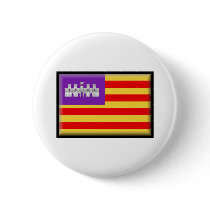 Balearic Islands Flag Pinback Buttons