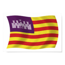 Balearic Islands Flag Poster Print by LivingFlags2 Balearic Islands Flag Poster Print