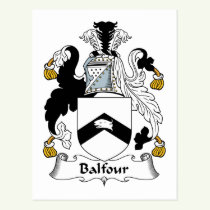 Balfour Family Crest Postcard