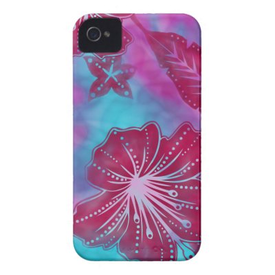 Bali Flower Batik Tropical Casemate iPhone 4 Case by DriveIndustries