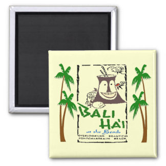 Bali Hai at Pontchartrain Beach New Orleans 2 Inch Square Magnet