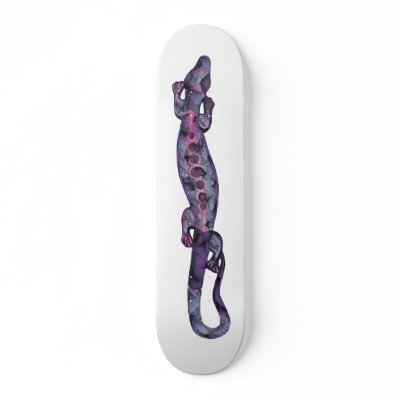 BALI lizard violet Skate Boards by EDDArtSHOP