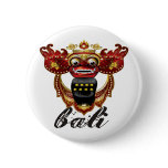 Balinese Barong Indonesia Souvenir Pinback Buttons