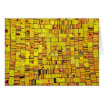 Balinese Glass Tile Art - Yellow Greeting Cards