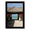 Balinese Hut and Ocean posters