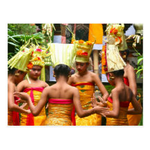 Balinese Temple Dedication Festival Post Card