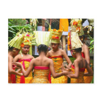 Balinese Temple Dedication Festival Post Card
