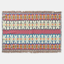 Balkan Folk Art Lozenge Pattern Throw Blanket at Zazzle