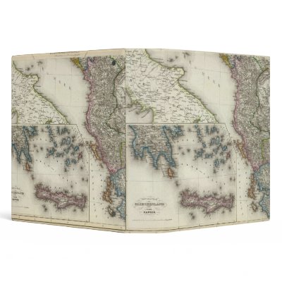 Balkan Peninsula, Greece Vinyl Binder by davidrumsey