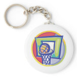 Ball and Backboard Keychain