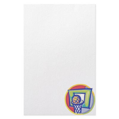 Ball and Backboard Stationery by shopaholicchick