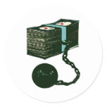 Ball and Cash Round Sticker