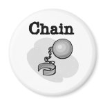 Ball and Chain Bride Magnets