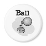 Ball and Chain Groom Fridge Magnet