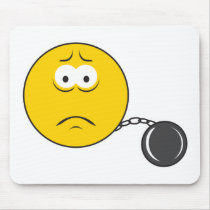 Ball and Chain Smiley Face mousepads by doonidesigns Ball and Chain Smiley Face mousepads