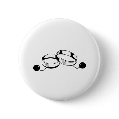 Ball and Chain Wedding Rings Pins by Eholidayz