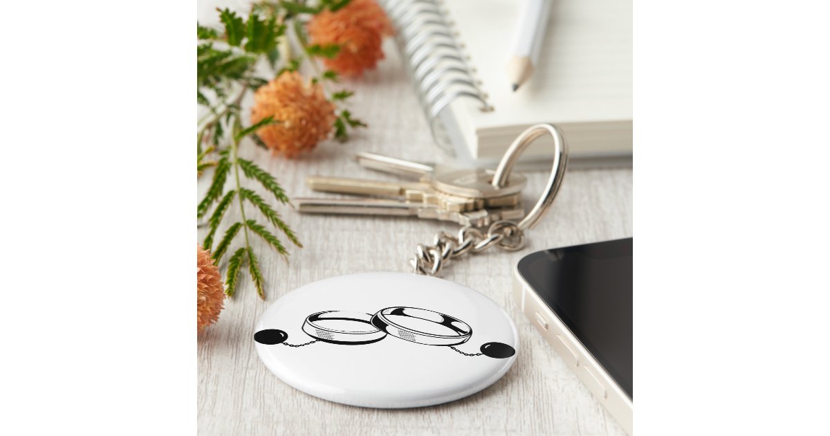 Ball and Chain Wedding Rings Keychain Zazzle