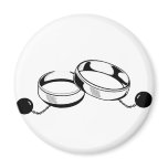 Ball and Chain Wedding Rings Magnet