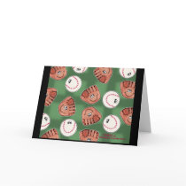 Ball and Glove Collage Field Background cards