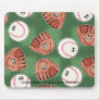 Ball and Glove Collage Field Background Mouse Pads