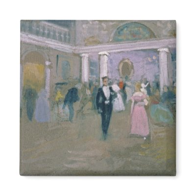 Ball at Larins Fridge Magnet by bridgemanart