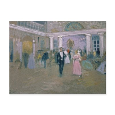 Ball at Larins Postcard by bridgemanart