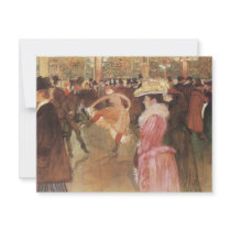 Ball at the Moulin Rouge by Toulouse Lautrec Personalized Invitation