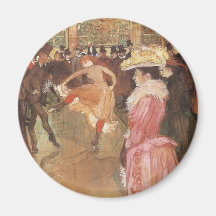 Ball at the Moulin Rouge by Toulouse Lautrec Refrigerator Magnets
