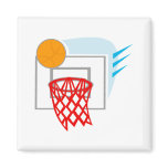 Ball & Backboard Fridge Magnet