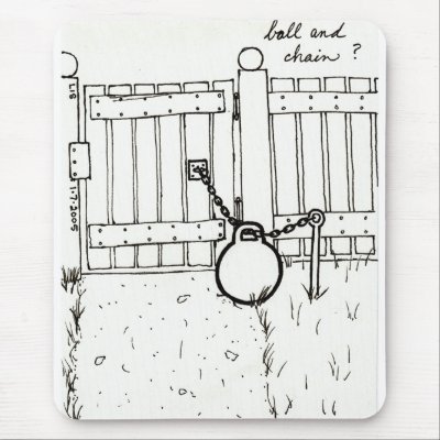 Ball & Chain mousepad by bio_muse