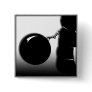 Ball & Chain Square Button