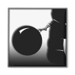 Ball & Chain Square Magnet
